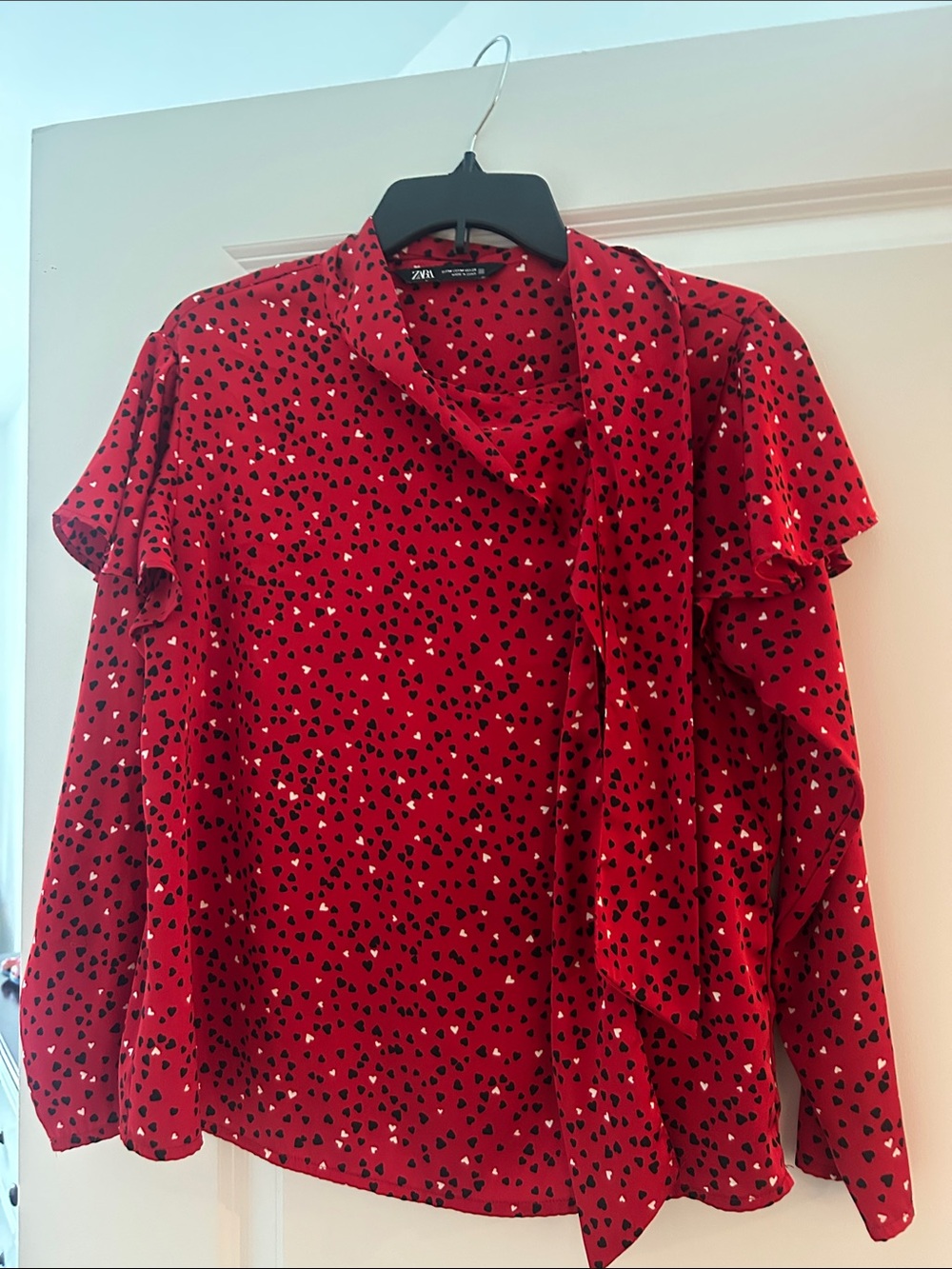 ZARA red blouse